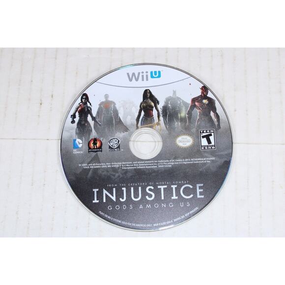 Injustice: Gods Among Us (Nintendo Wii U, 2013) Authentic, game disc only - Picture 3 of 8